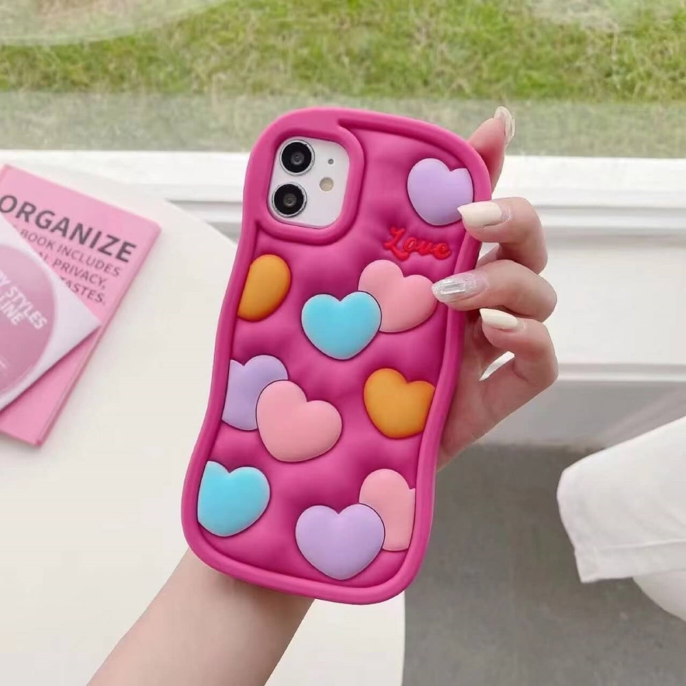 Love Pattern Shockproof Silicone Soft Cover