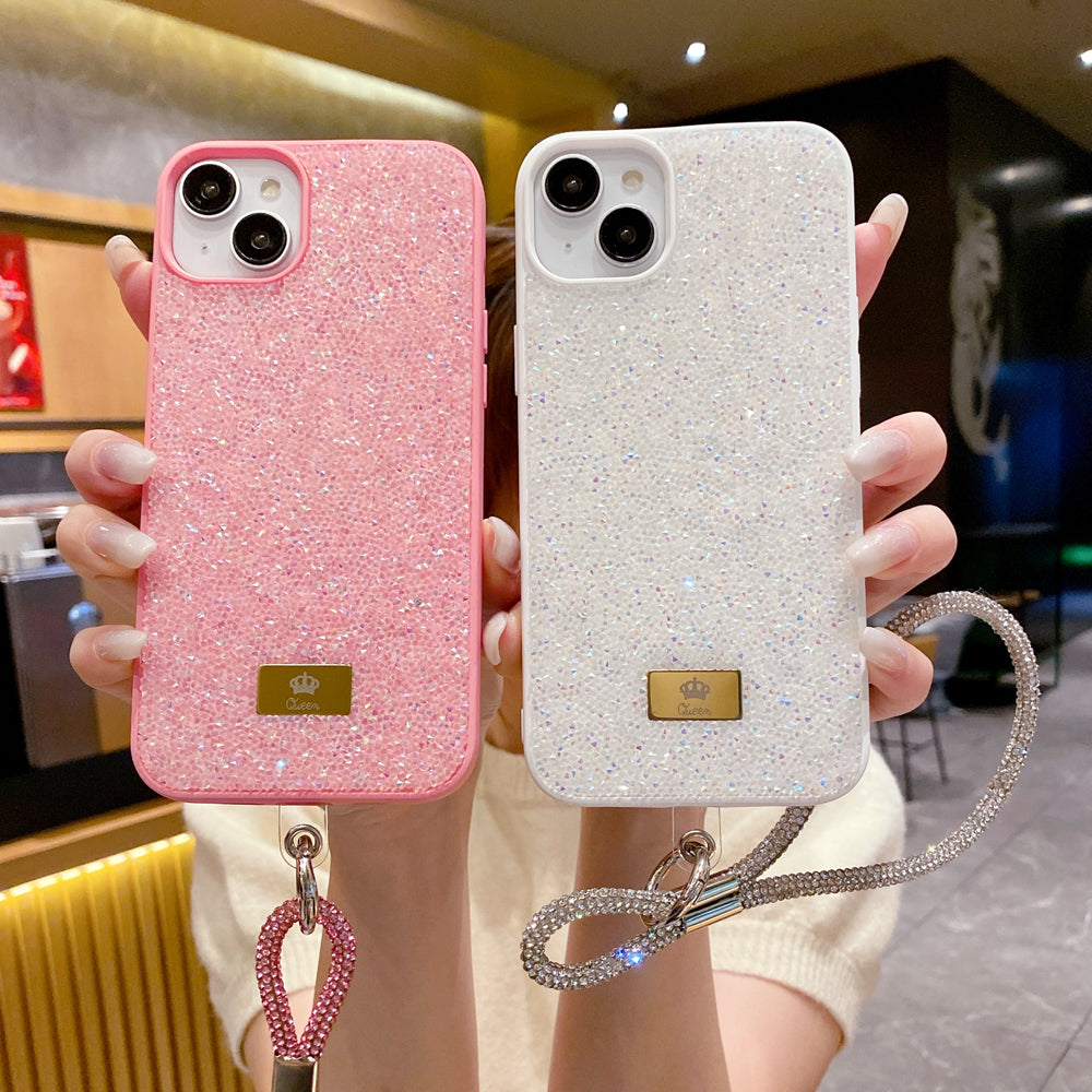 Luxury Fashion Colored Diamond Phone Case With Bracelet