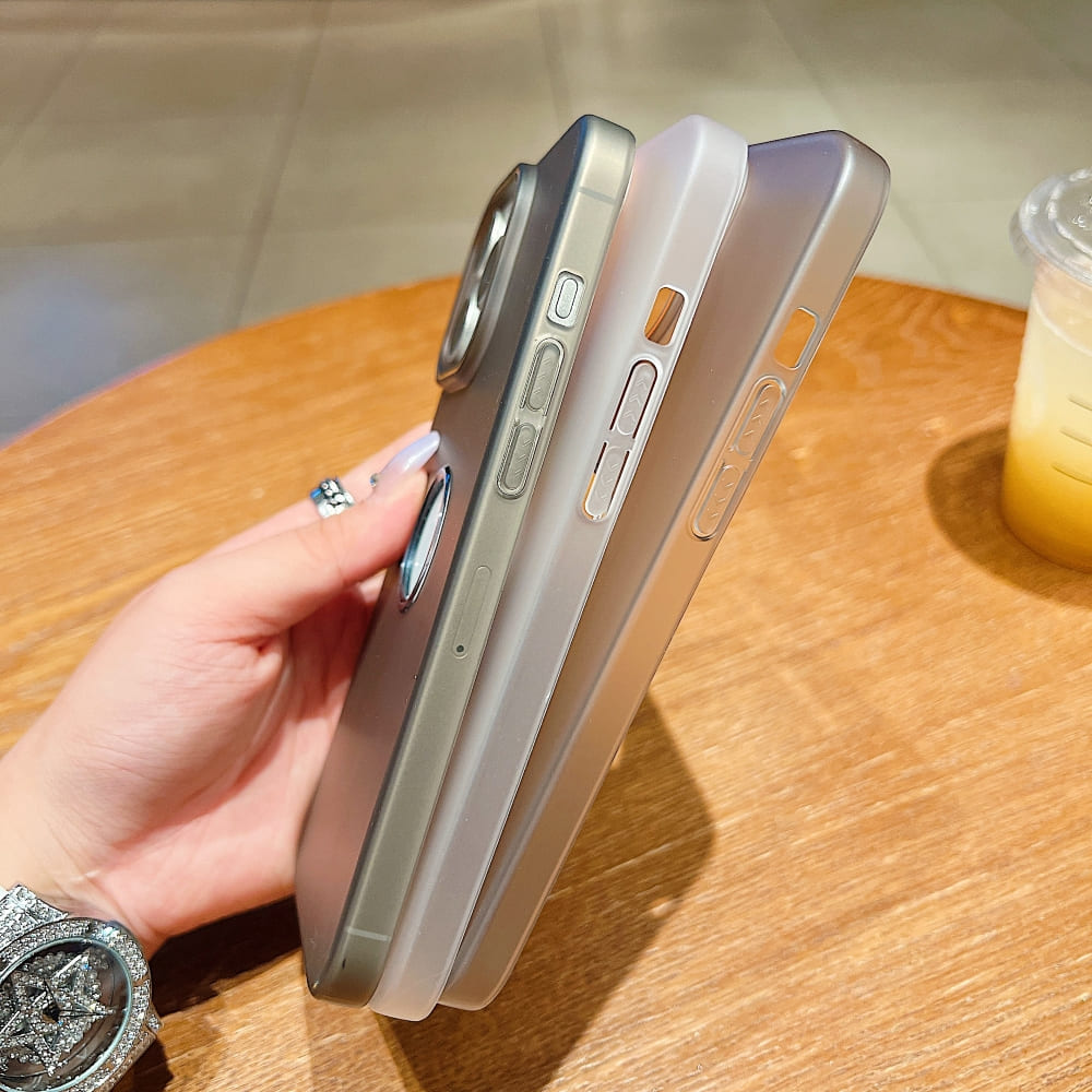 Luxury Logo Cut Translucent Phone Case