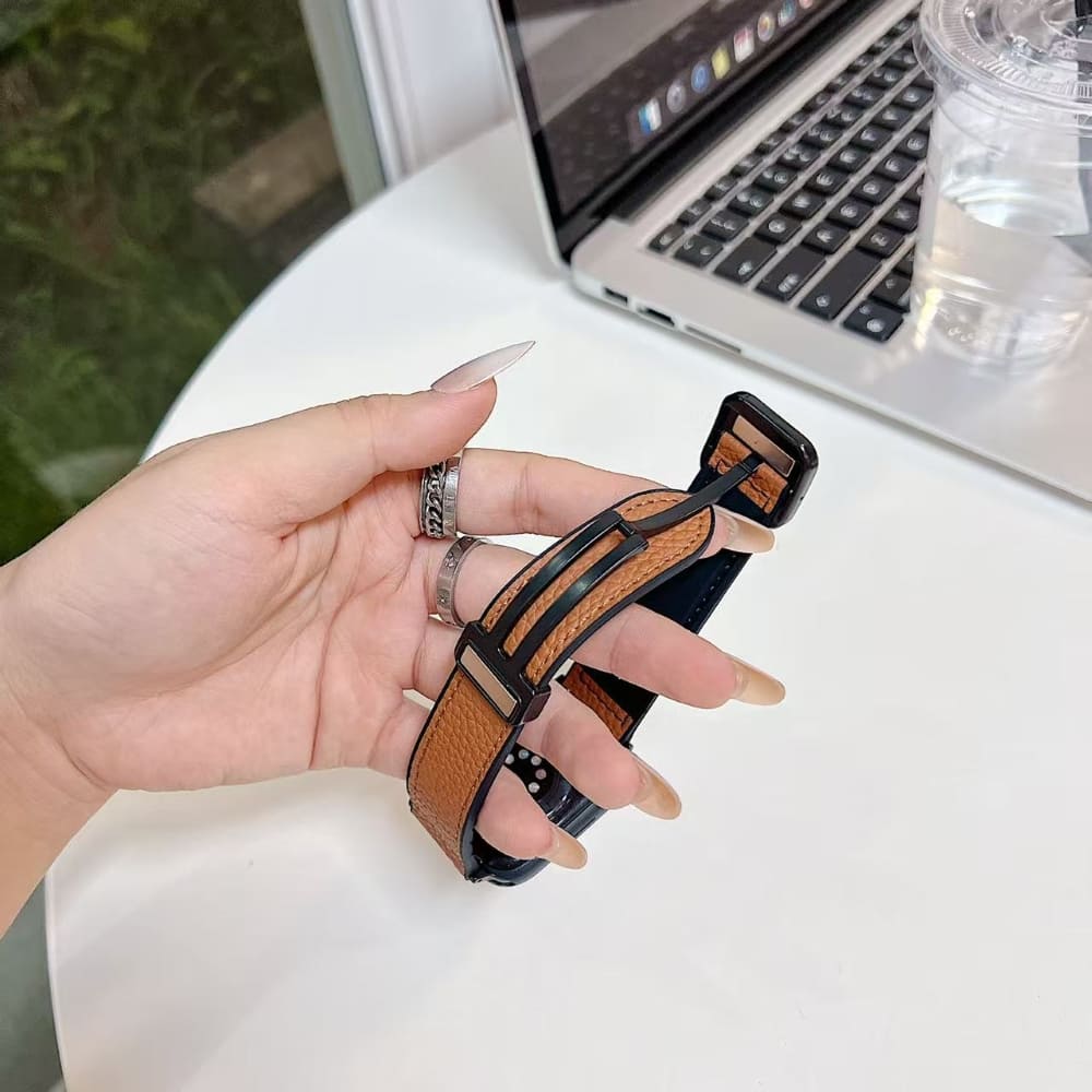 Magnetic Soft Leather Watch Belt