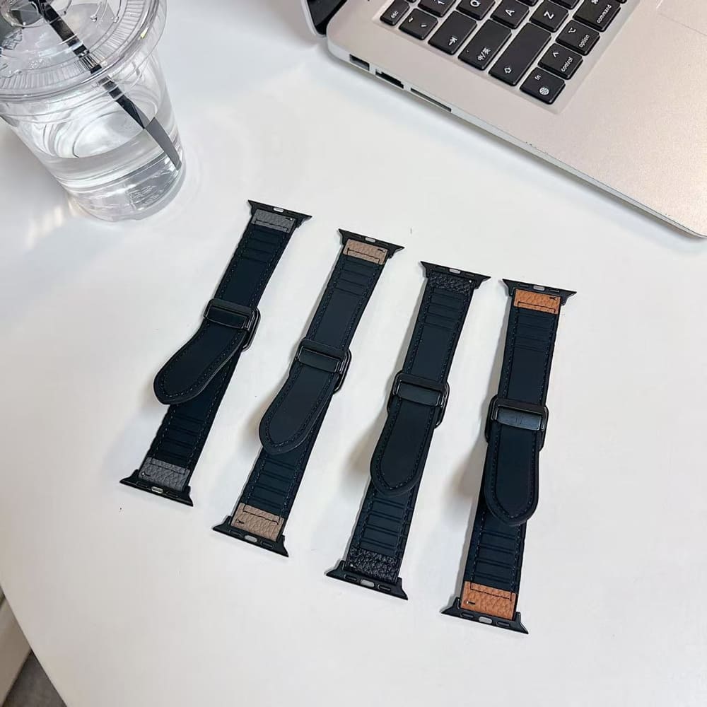 Magnetic Soft Leather Watch Belt