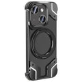Magnetic Aluminum Alloy Frame Shockproof Phone Case with Ring Holder - iPhone 14