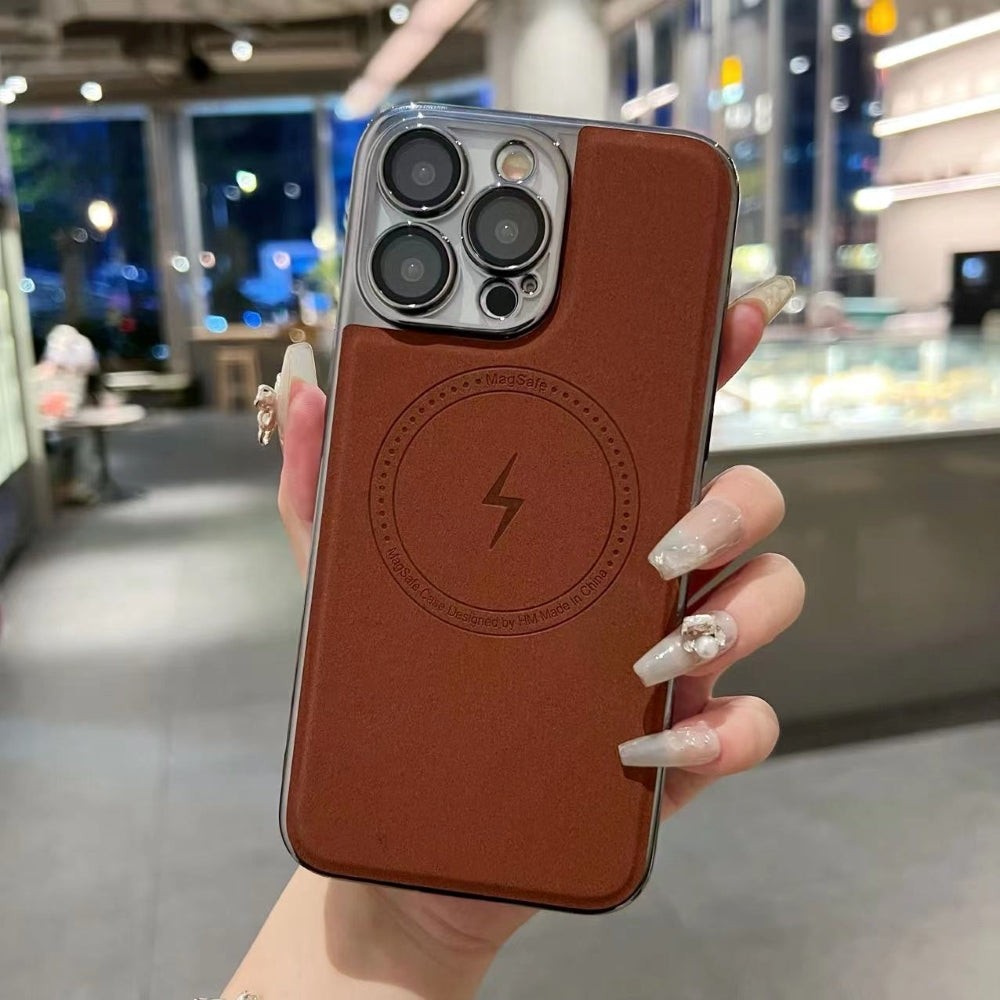 Magnetic Wireless Charge Shockproof Leather Phone Case