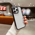 Luxury Electroplated Matte Frame Transparent Case