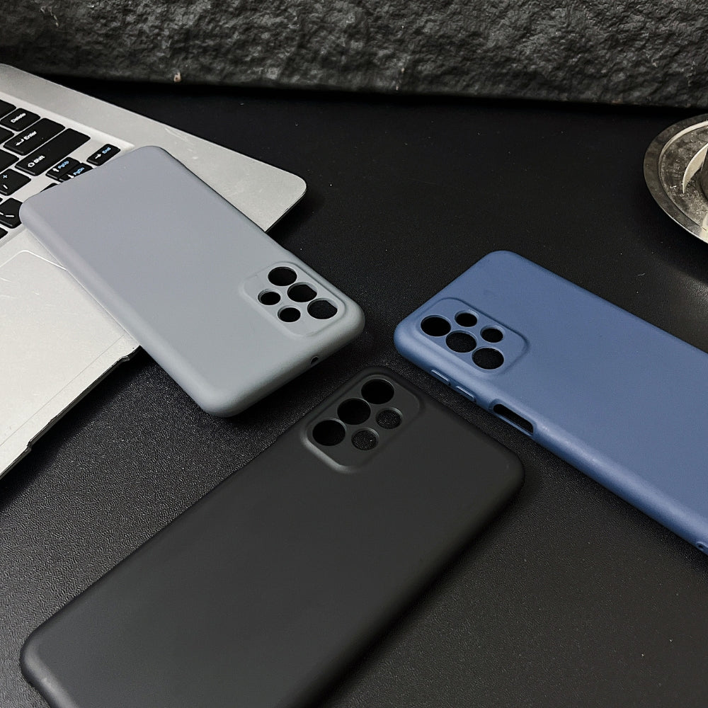 Matte Liquid Silicone Camera Protection Phone Case