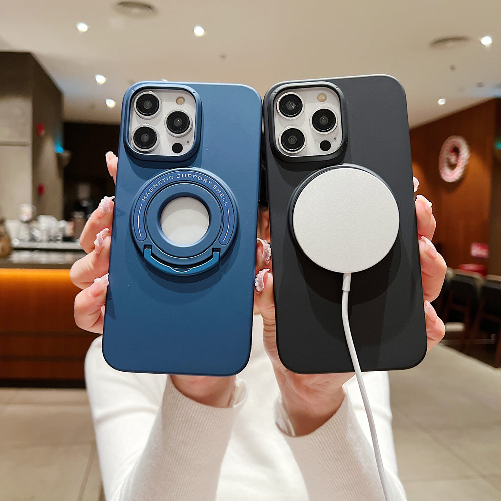 Matte Magsafe Magnetic Phone Case With Hidden Kickstand