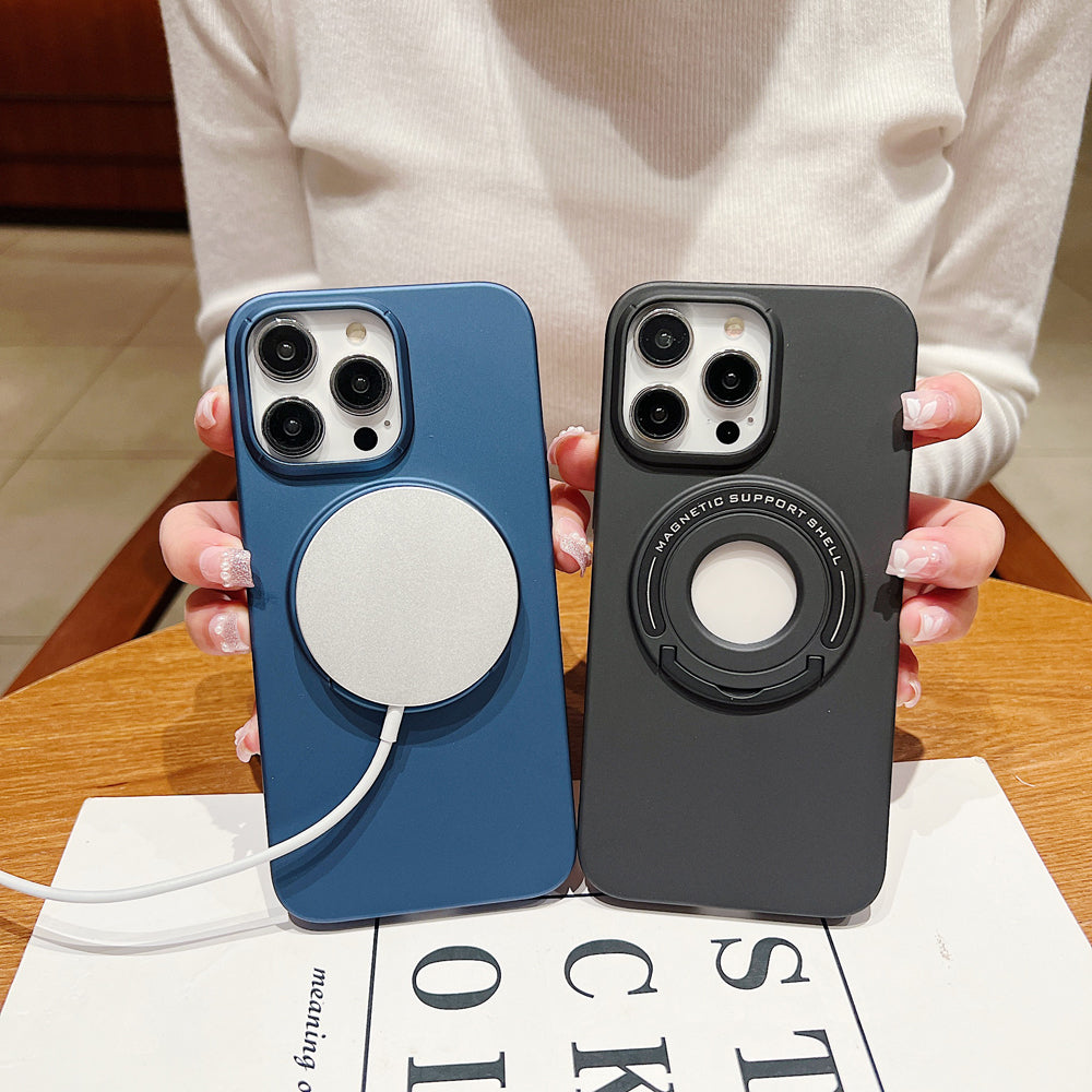 Matte Magsafe Magnetic Phone Case With Hidden Kickstand