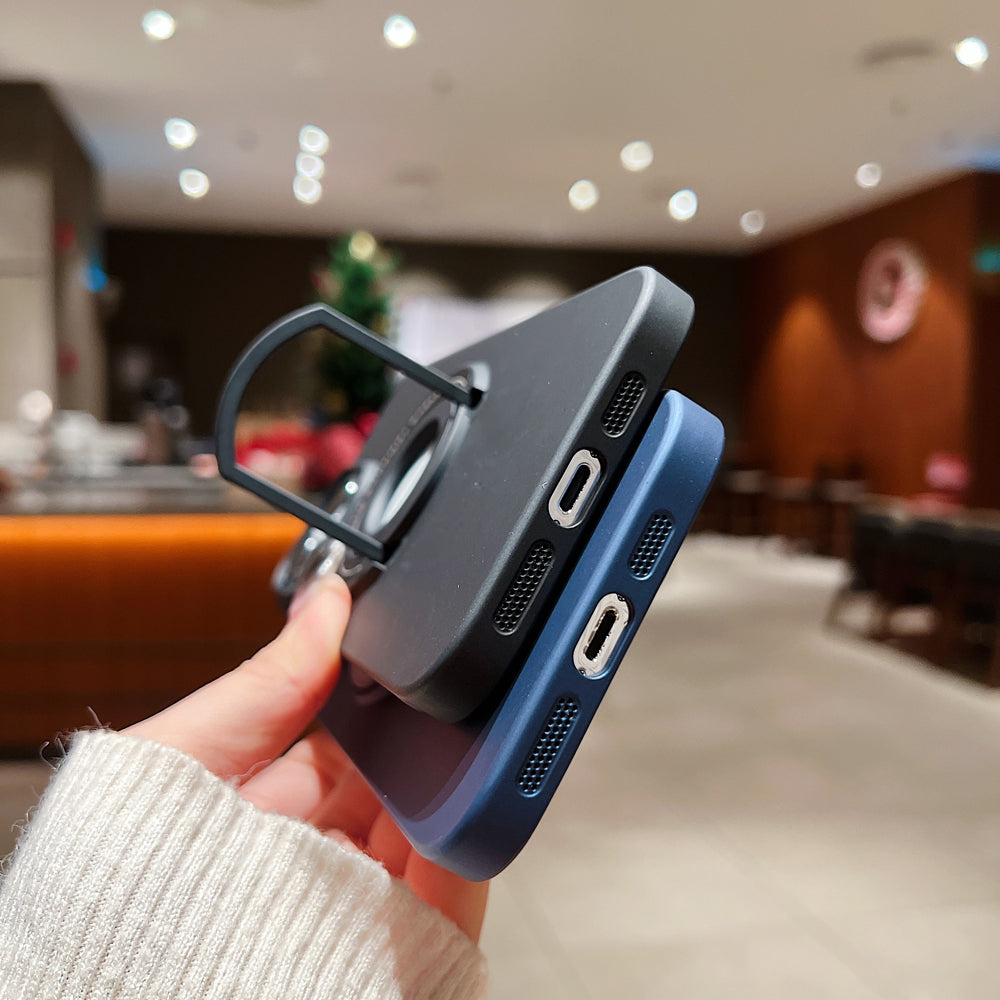 Matte Magsafe Magnetic Phone Case With Hidden Kickstand