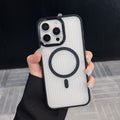 Metal Lens Frame Magnetic Wireless Phone Case
