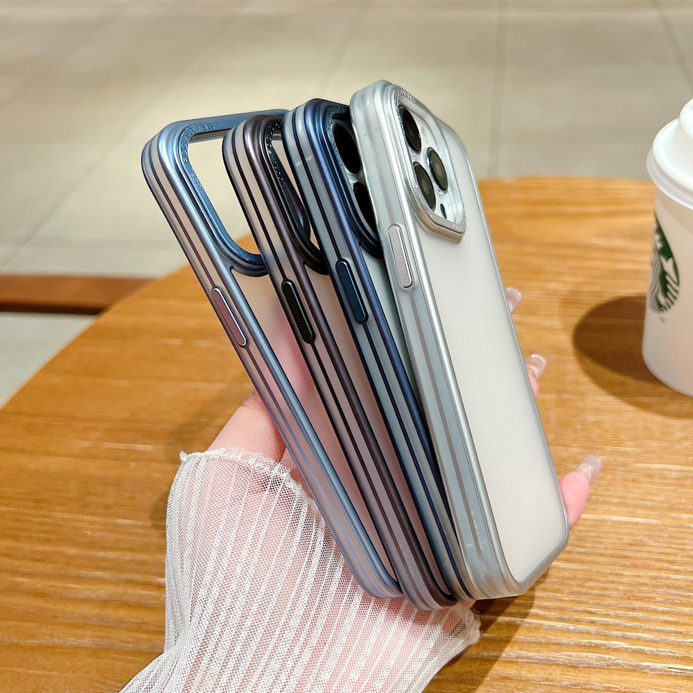 Metal Lens Protection Slim Matte Phone Case