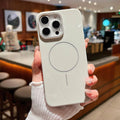 Microfiber Flock Lining Liquid Silicone Magsafe Phone Case