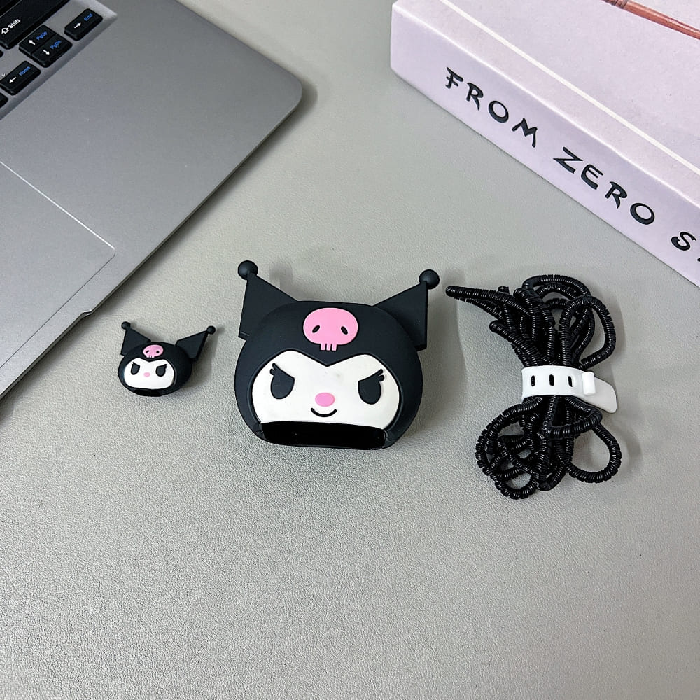 Mini Cord Keeper Kuromi Character (20W) Silicone Charger Case