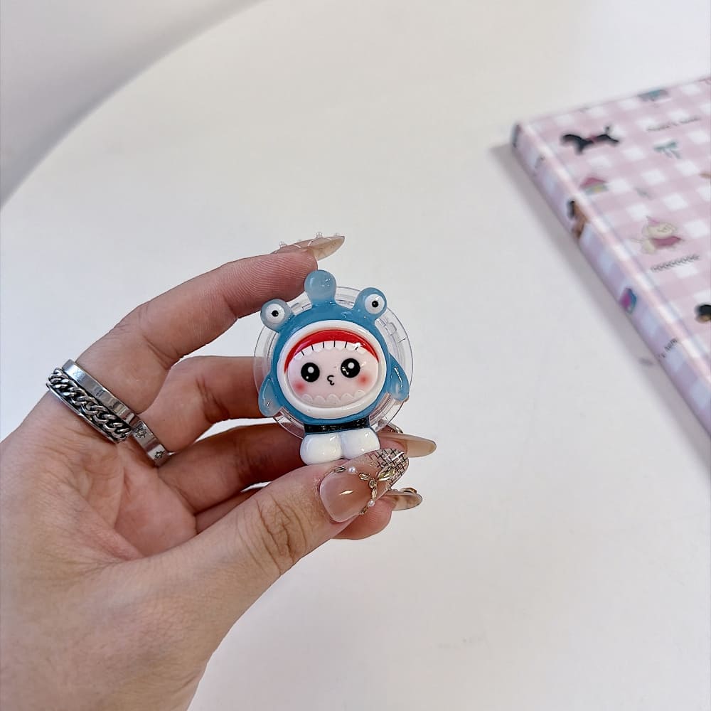 Mini Joy Rex Hoodie Character Mobile Grip Phone Stand