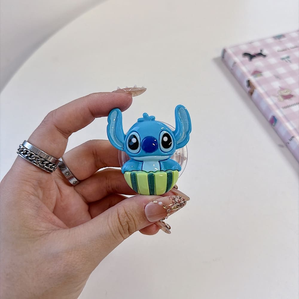 Mini Joy Stitch Character Mobile Grip Phone Stand