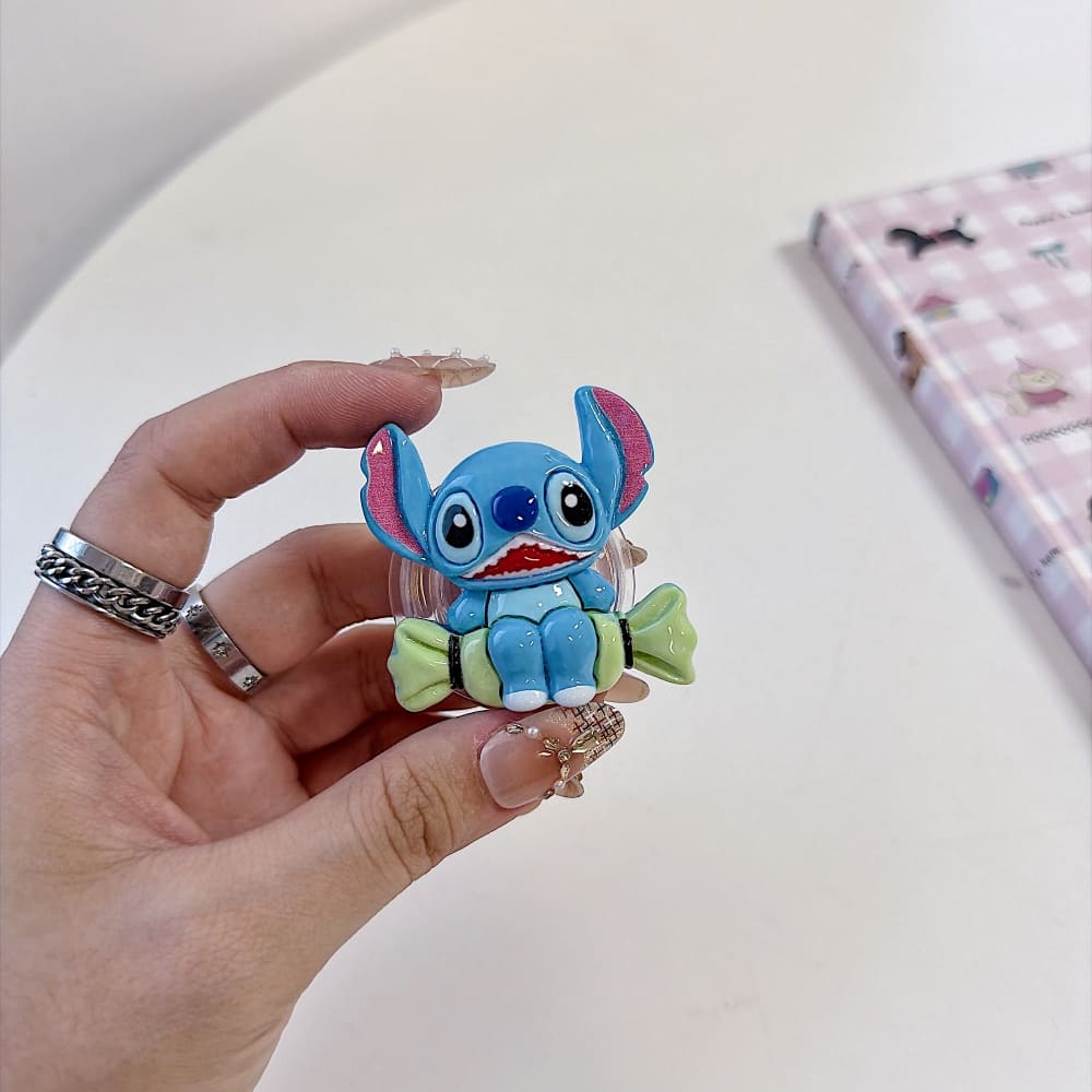 Mini Joy Stitch Character Mobile Grip Phone Stand