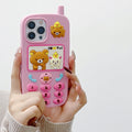 Mobile Shape Bear Silicone Protective Phone Case