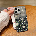 Oil Painted Flower with Embossed Pearl Phone Case