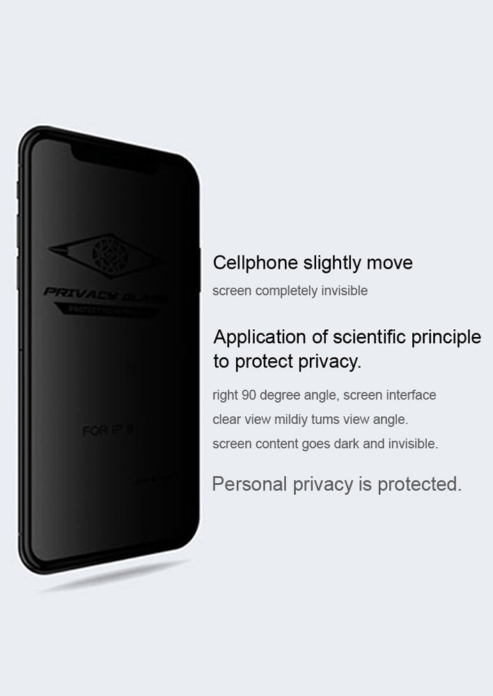 Privacy Tempered Glass | Edge to Edge Coverage Screen Protector Guard | Premium Grade Anti Peeping Hardness Screen Protector - iPhone Series