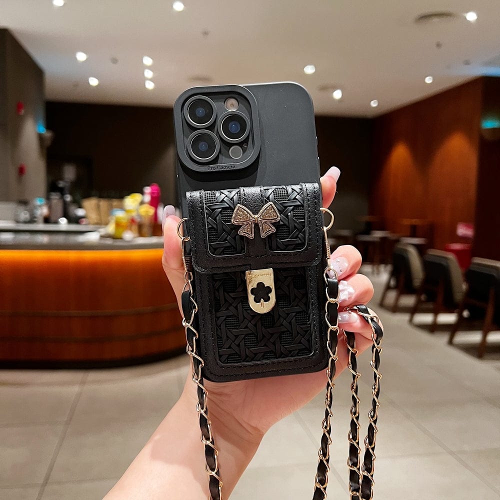 Portable Crossbody Strap Wallet Camera Protection Phone Case