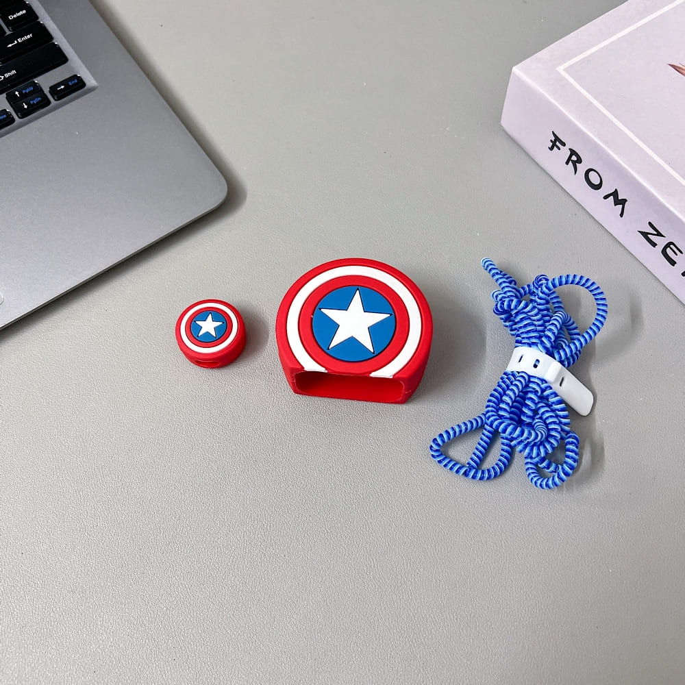 Power Pop Captain America Character (20W) Silicone Charger Case