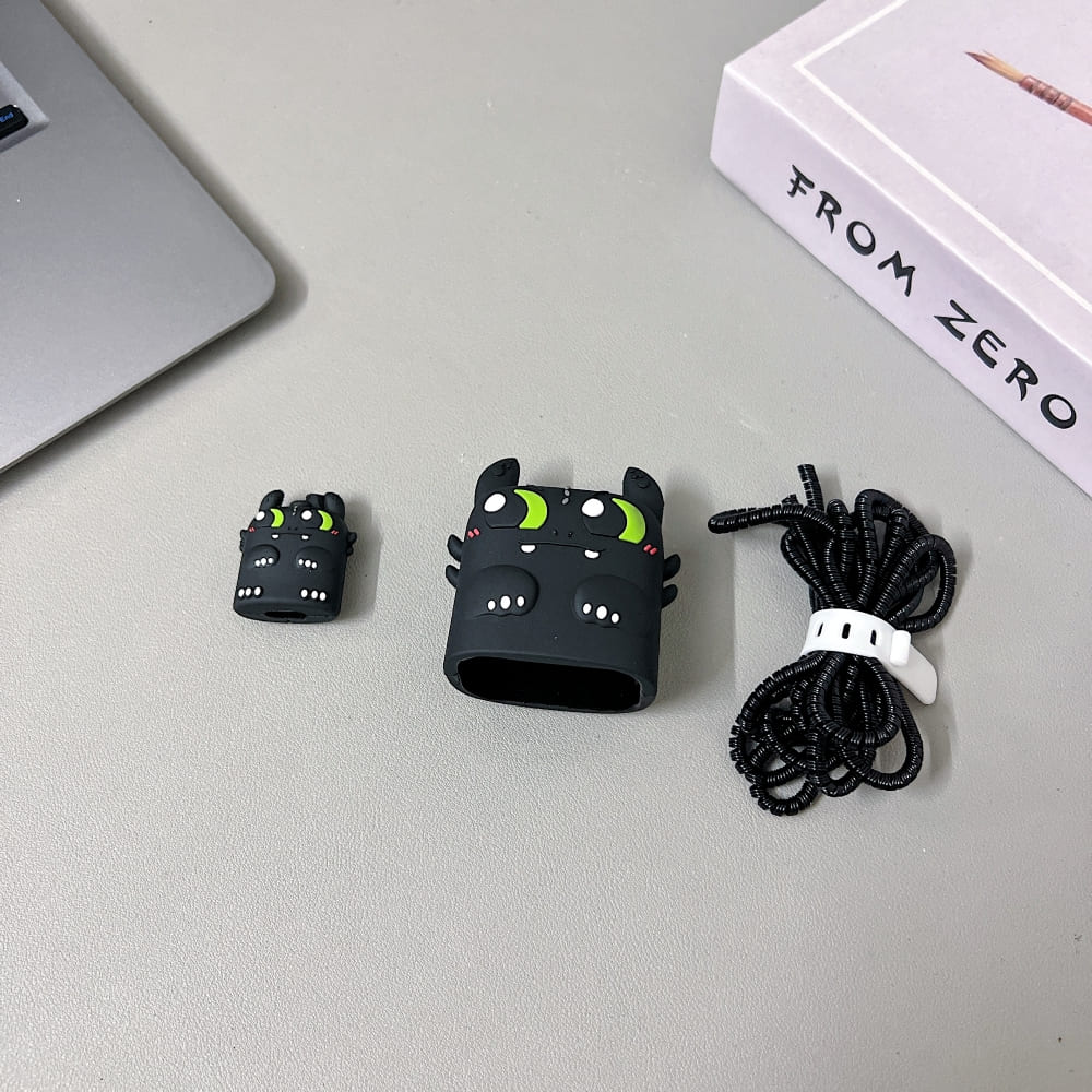 Power Pop Black Dragon Character (20W) Silicone Charger Case