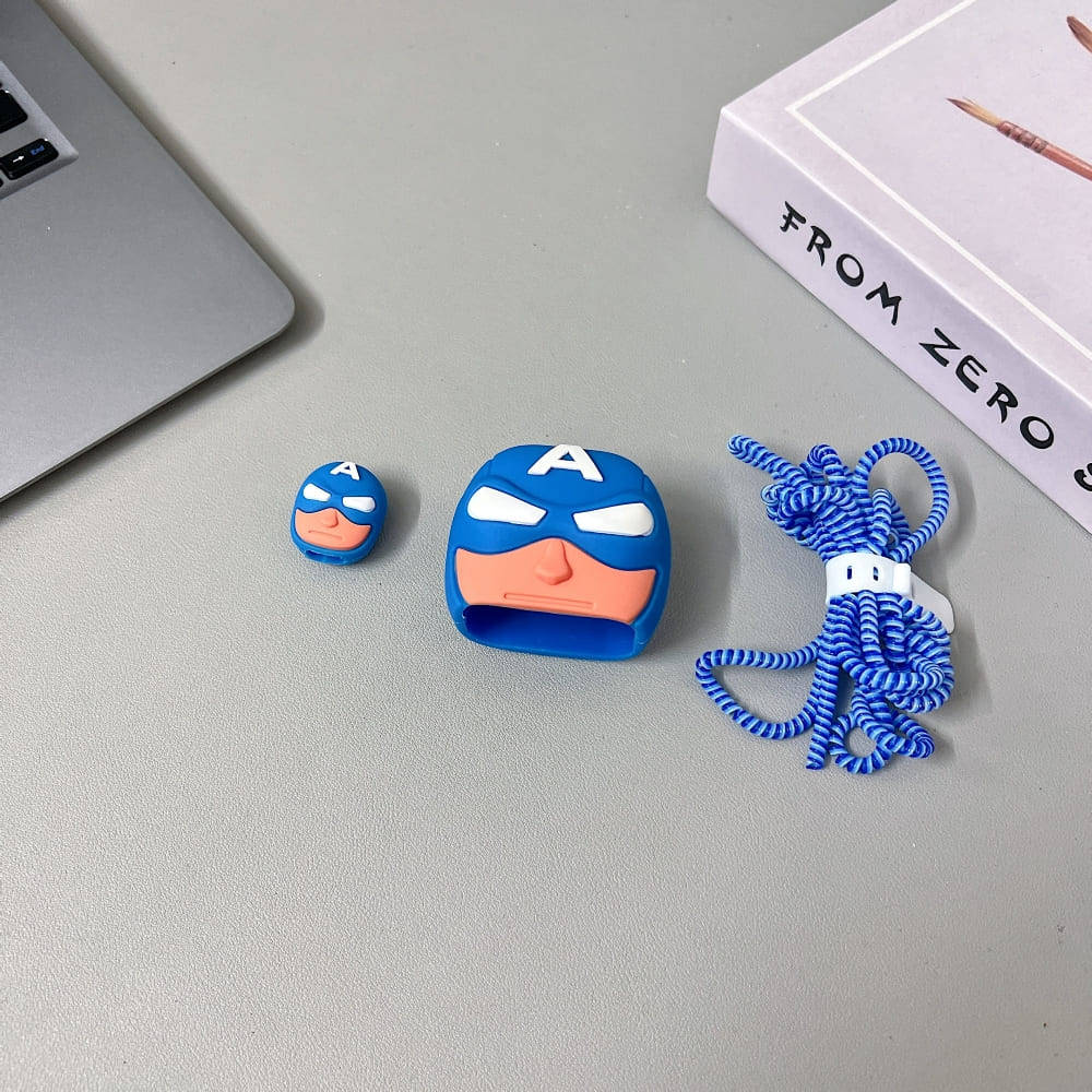 Power Pop Captain America Character (20W) Silicone Charger Case