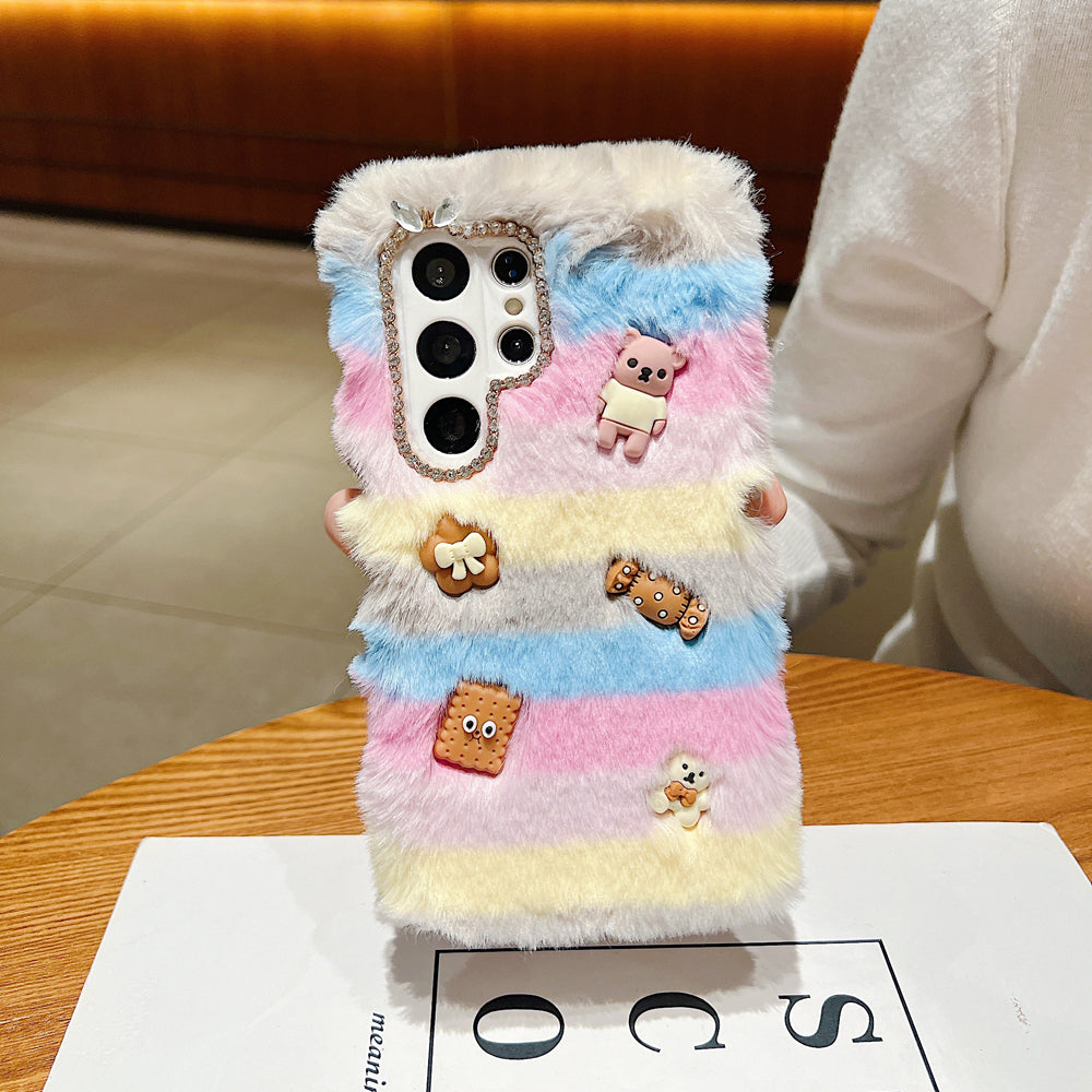 Rainbow Furry 3D Toy Camera Protection Soft Phone Case