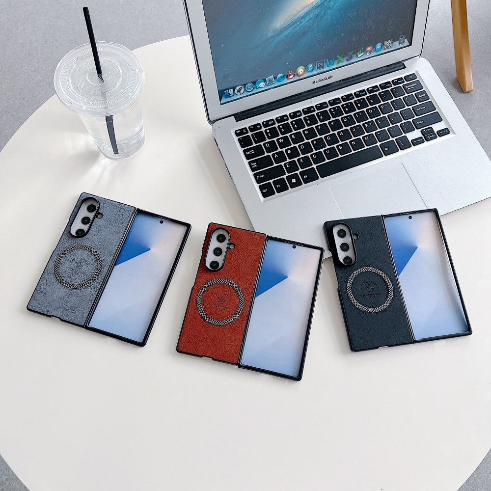 Retro PU Leather Magsafe Phone Case - Samsung Z Series