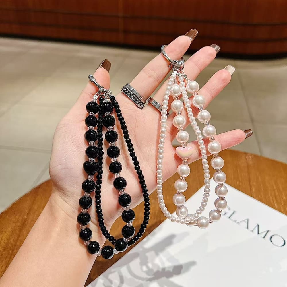 Royal Pearl Love Beads Phone Charm