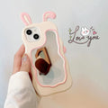 Silicone Mirror Cute Rabbit Design Cover