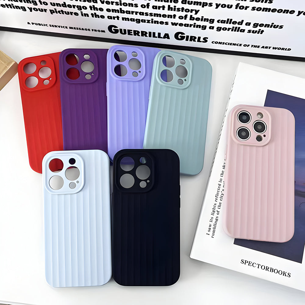 Premium Stripe Silicone Camera Protection Cover