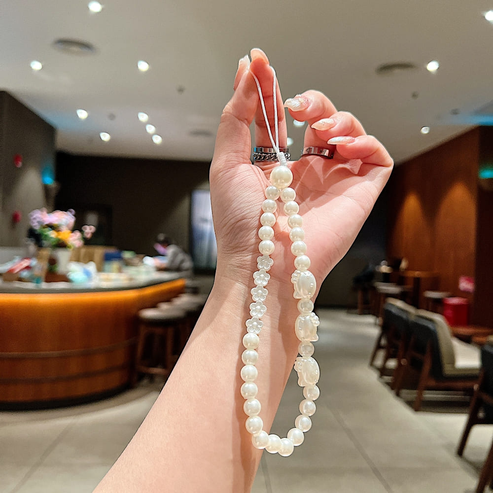 Snow Pearl Phone Charm
