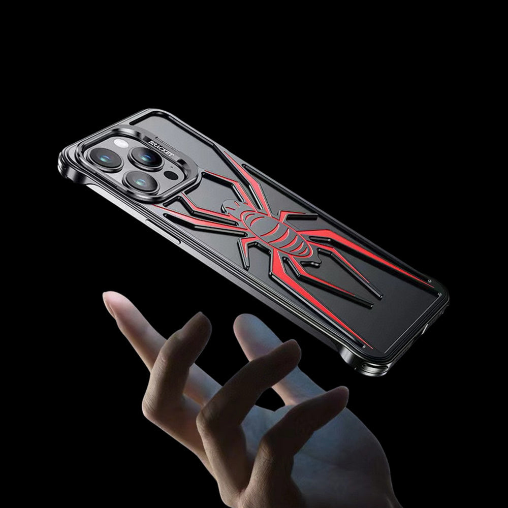 Spider Design Smart Kickstand Bumper Phone Case - iPhone 14