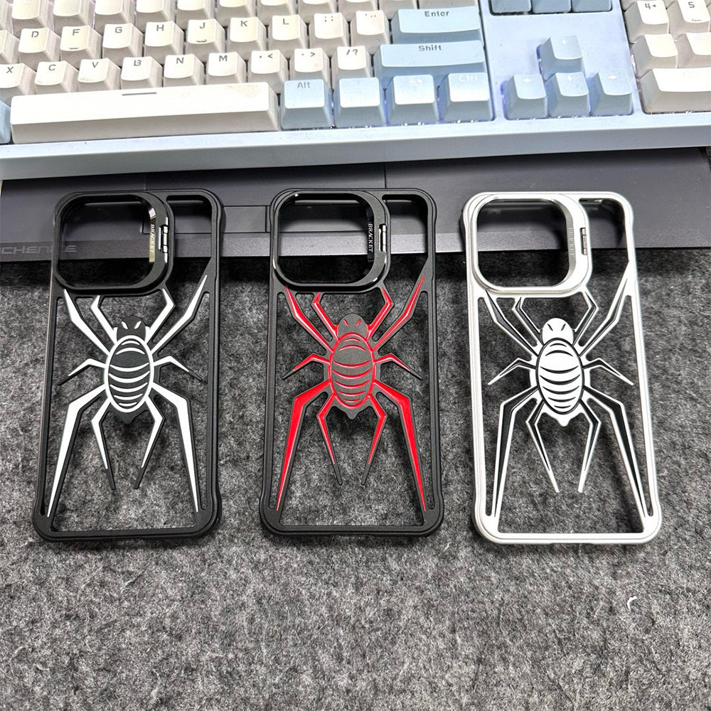 Spider Design Smart Kickstand Bumper Phone Case - iPhone 13