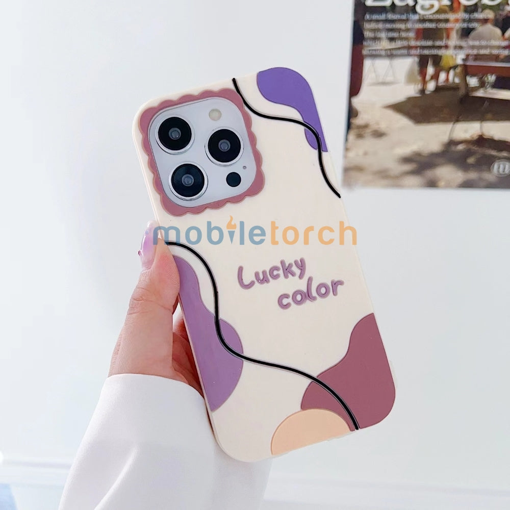 Stitching Art Geometry Pattern Soft Silicone Phone Case