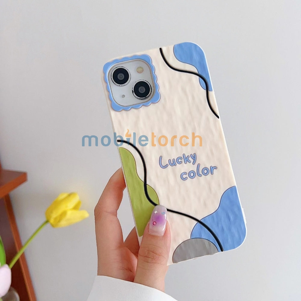 Stitching Art Geometry Pattern Soft Silicone Phone Case