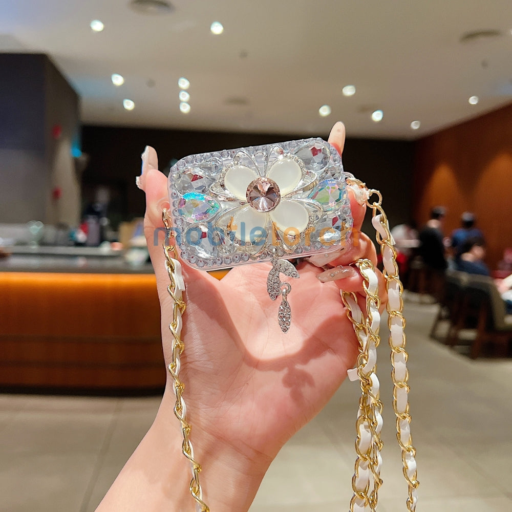 Stone Flower Pattern Universal Stand with Crystal Bracelet