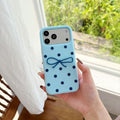 Sweetheart Ribbon and Dots Delight Silicone Phone Case