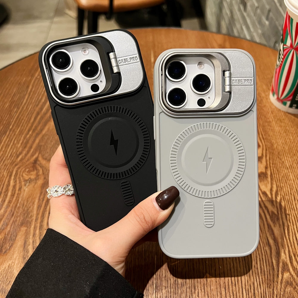 TPU Silicone Magnetic Wireless Kickstand Phone Case