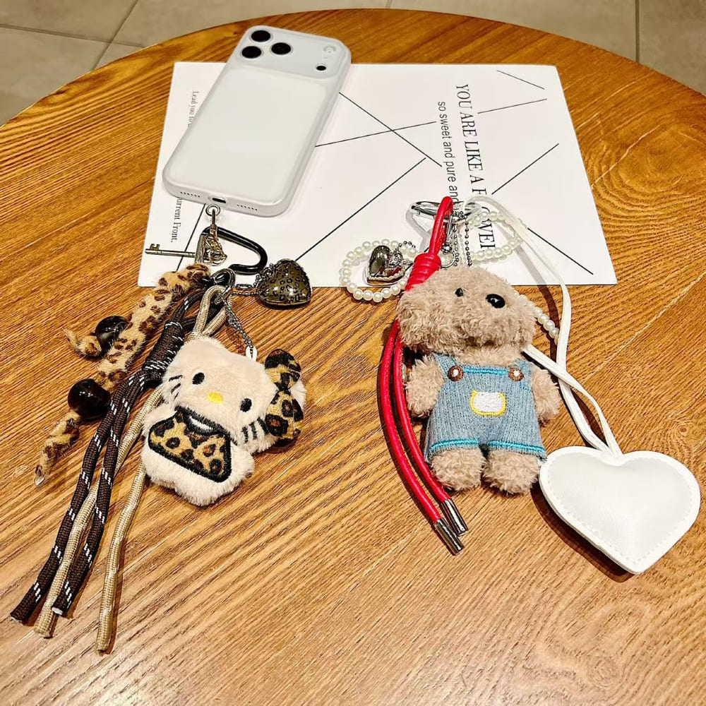 Soft Toy Ornament Bow Rope Phone Charm | Keychain | Handbag Charm