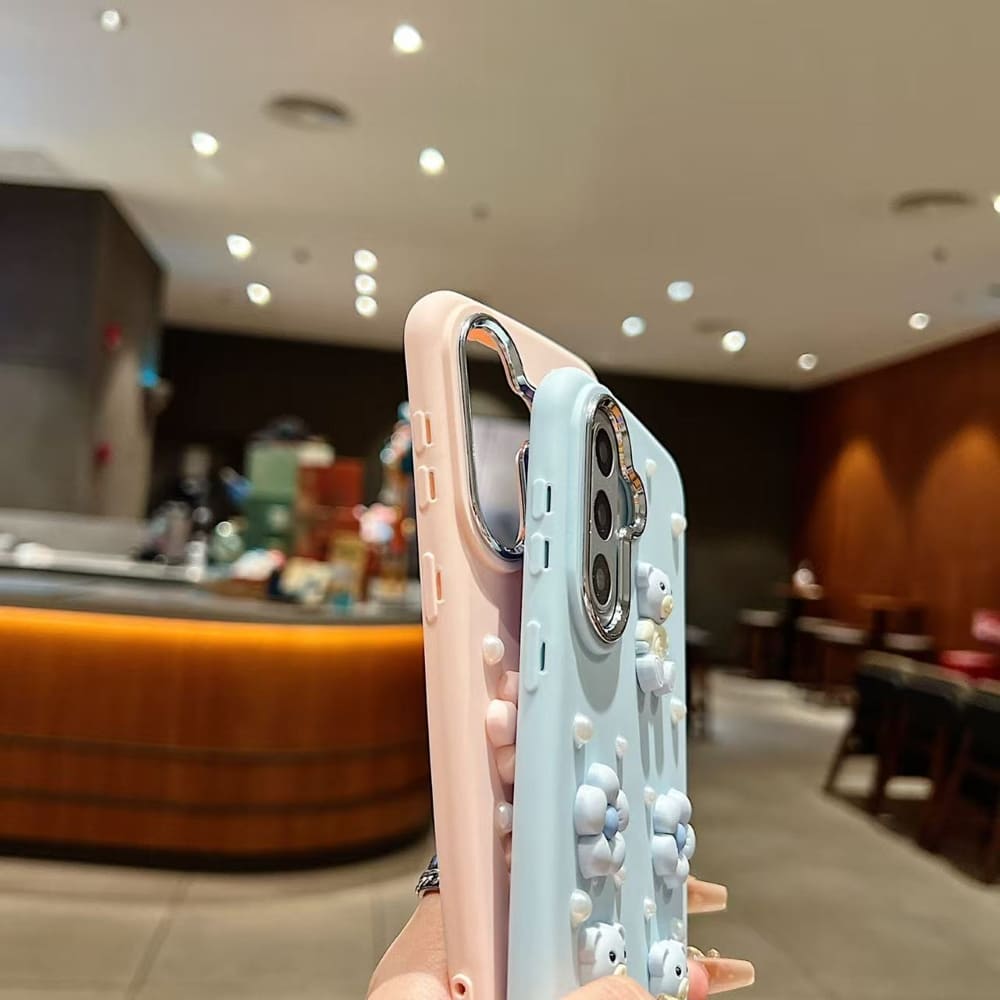 Teddy Sprinkle Phone Case with Bracelet