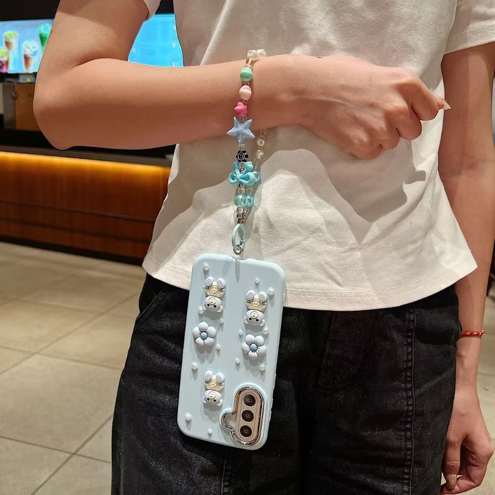 Teddy Sprinkle Phone Case with Bracelet