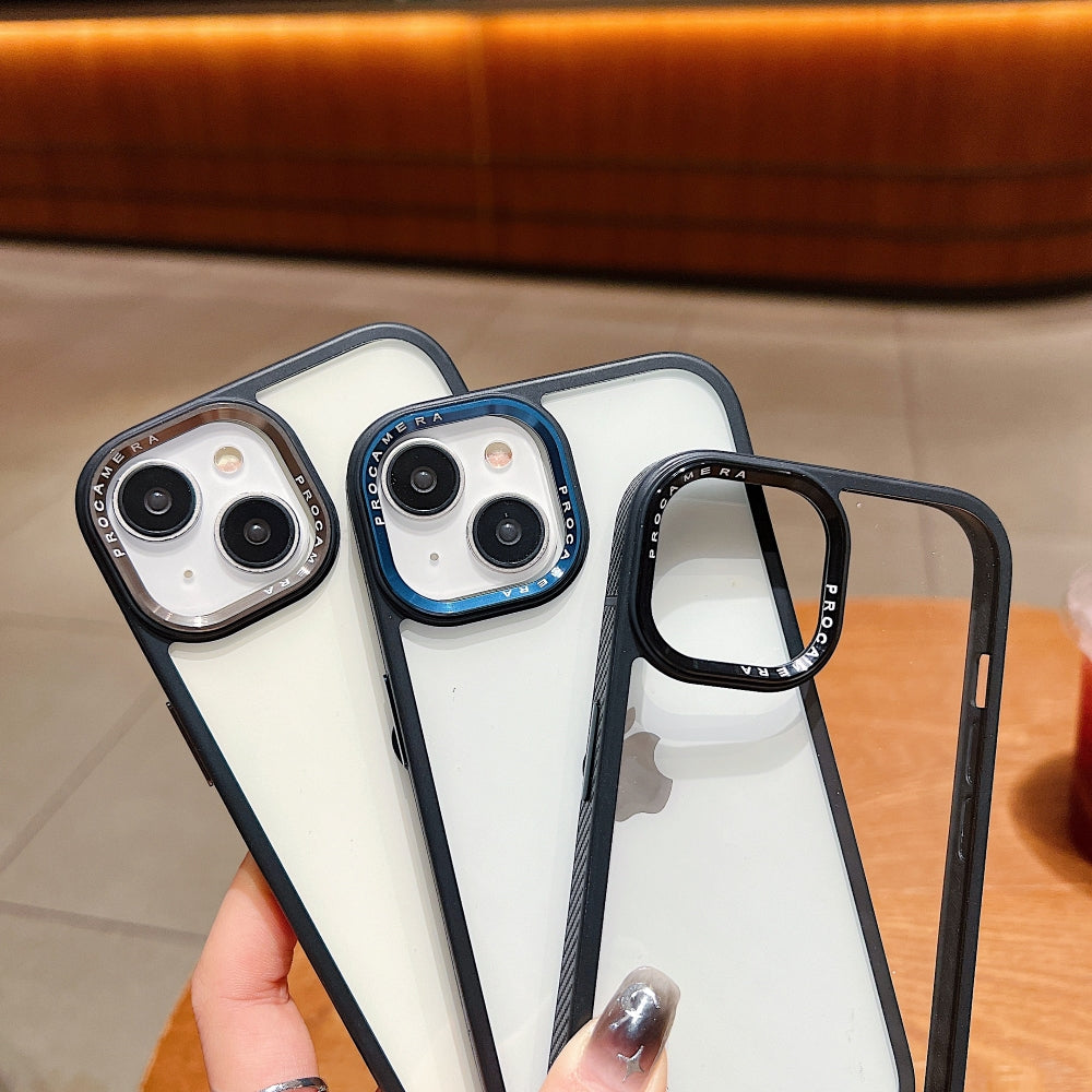 Luxury Transparent Anti-shock Metal Camera Ring Case