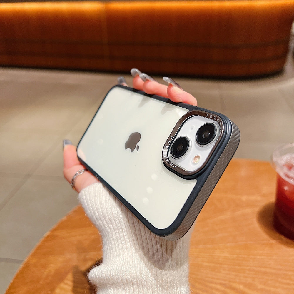 Luxury Transparent Anti-shock Metal Camera Ring Case