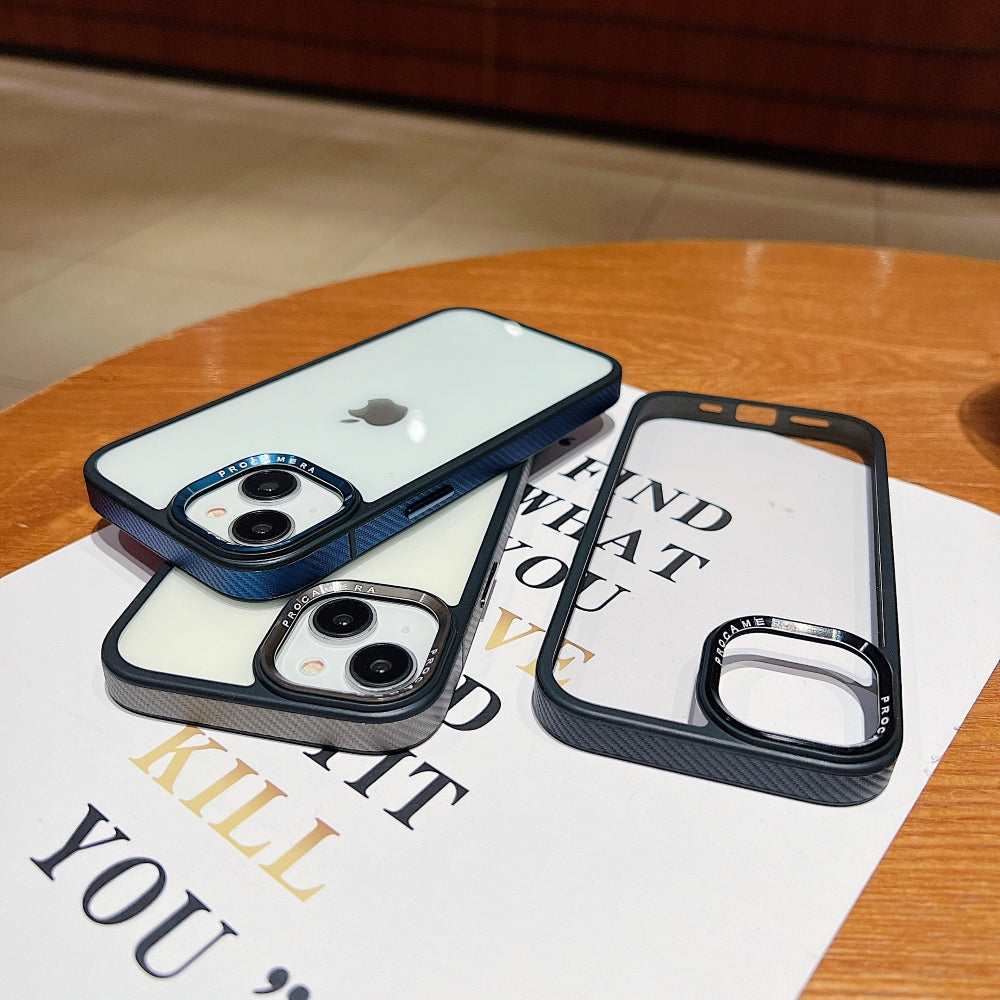 Luxury Transparent Anti-shock Metal Camera Ring Case