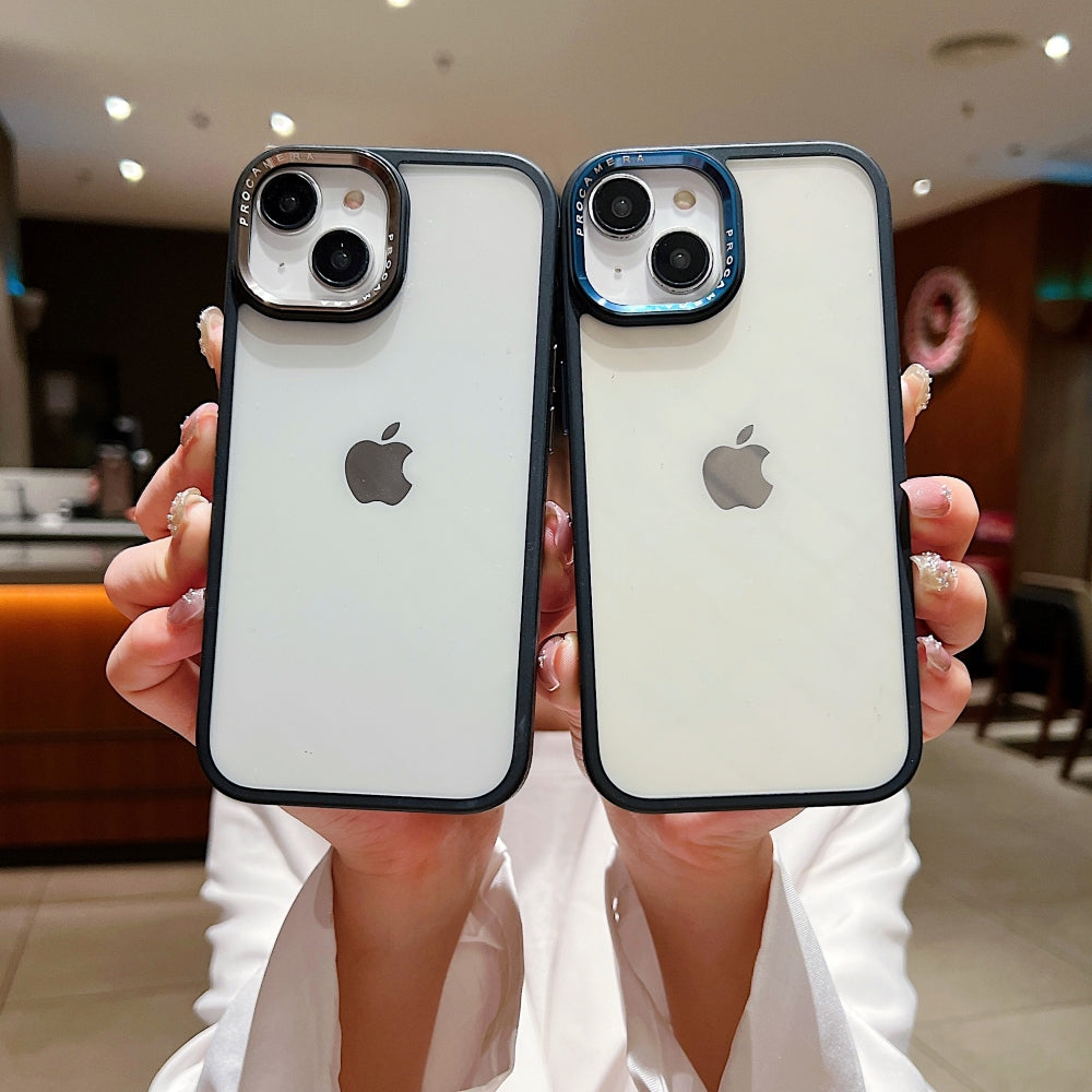 Luxury Transparent Anti-shock Metal Camera Ring Case