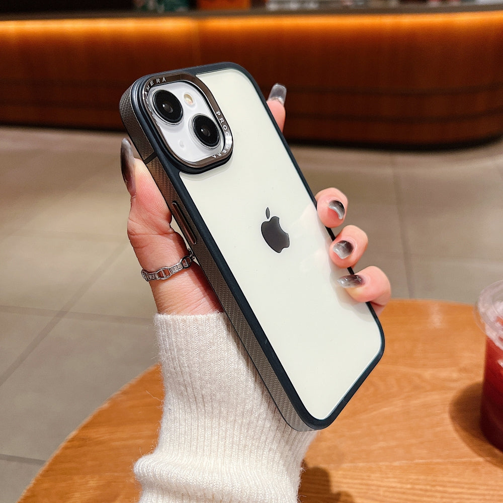 Luxury Transparent Anti-shock Metal Camera Ring Case