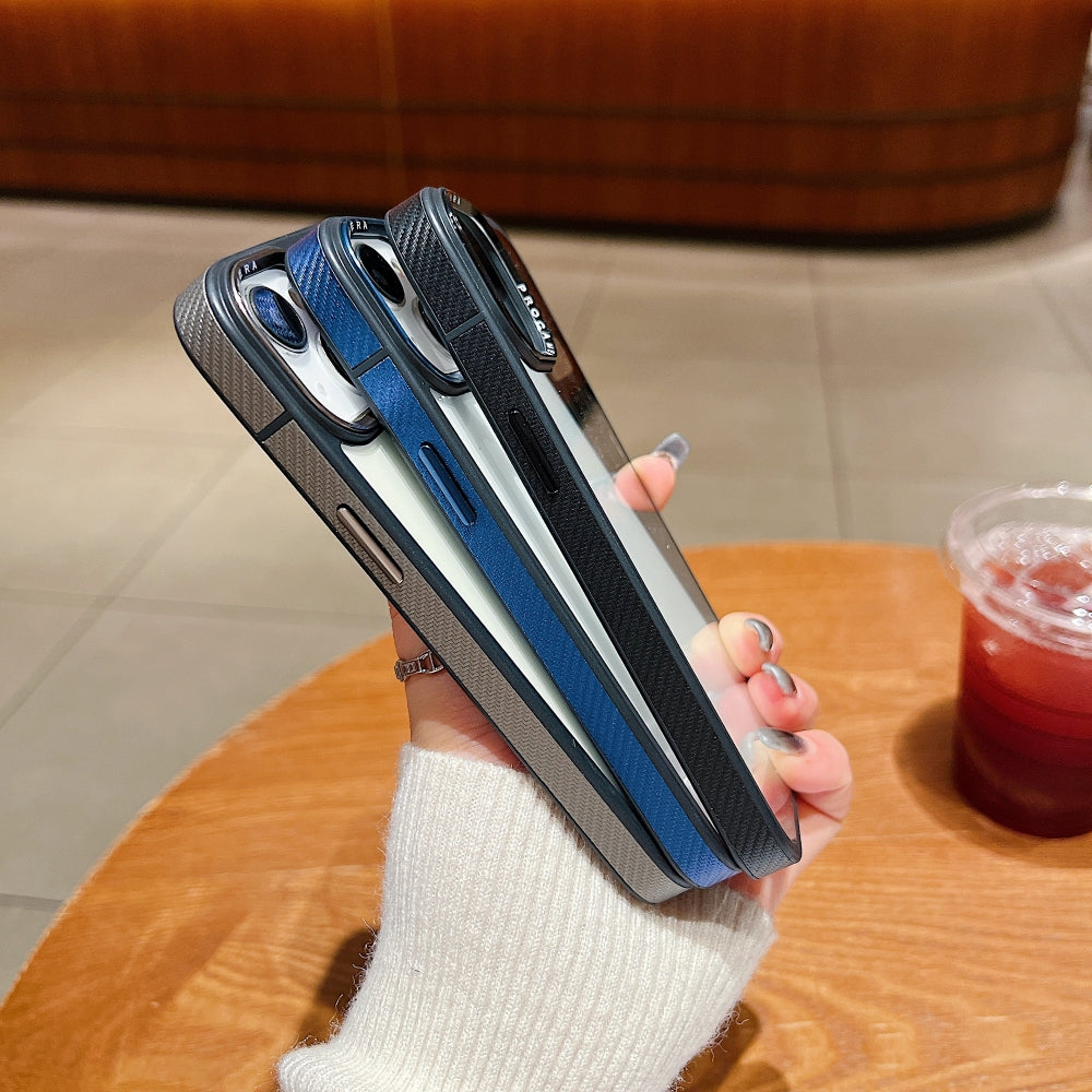 Luxury Transparent Anti-shock Metal Camera Ring Case