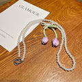 Tulip Pearl MoonStar Bead Phone Chain | Phone Strap