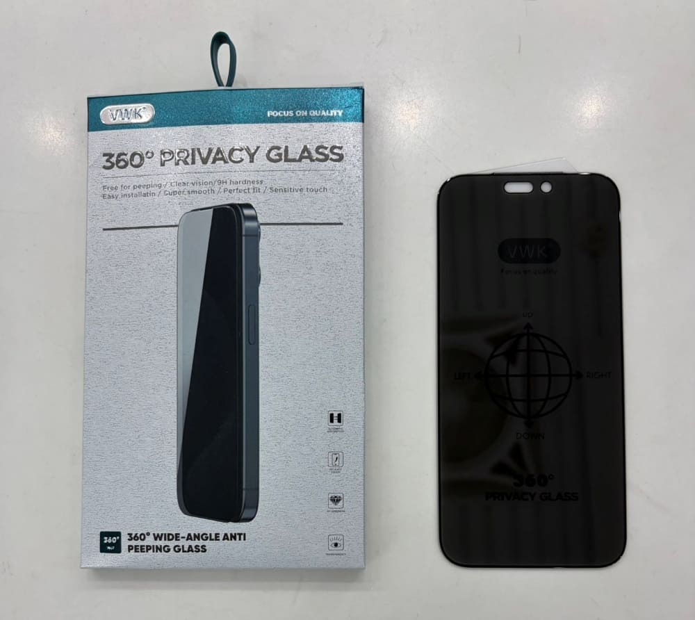 VWK 360 Degree Anti-Peeping Privacy Tempered Glass
